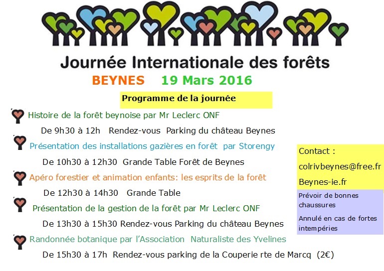 Journée de la forêt le 19 mars 2016 en forêt de Beynes